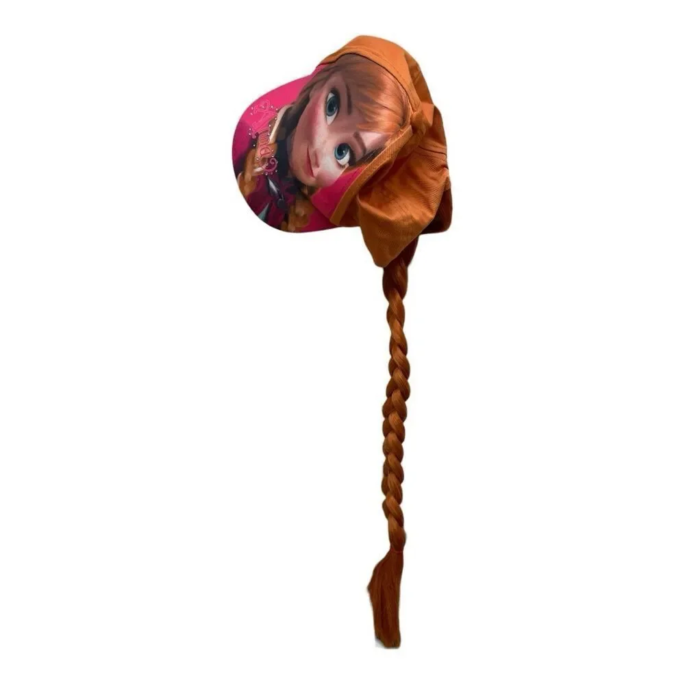 Disney Kids Girls Frozen Anna Adjustable Baseball Cap with Ponytail